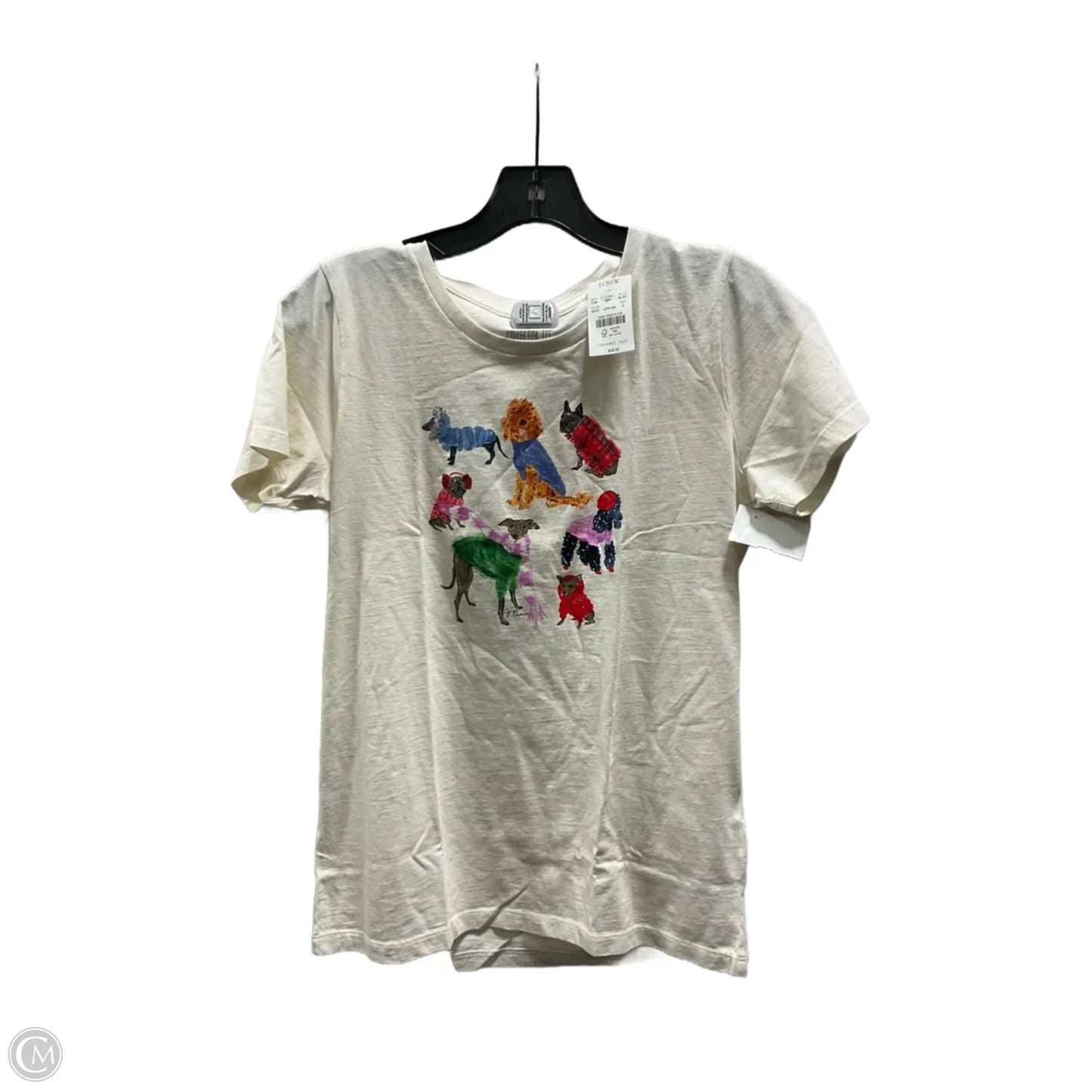 Top Short Sleeve By J. Crew In Cream, Size: S