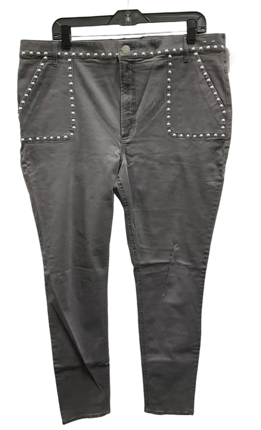 Jeans Skinny By Express In Grey, Size: 18