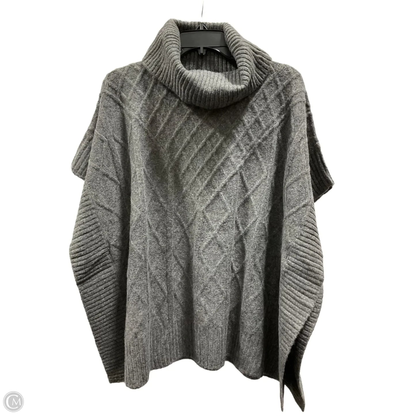 Poncho By Loft In Grey, Size: S