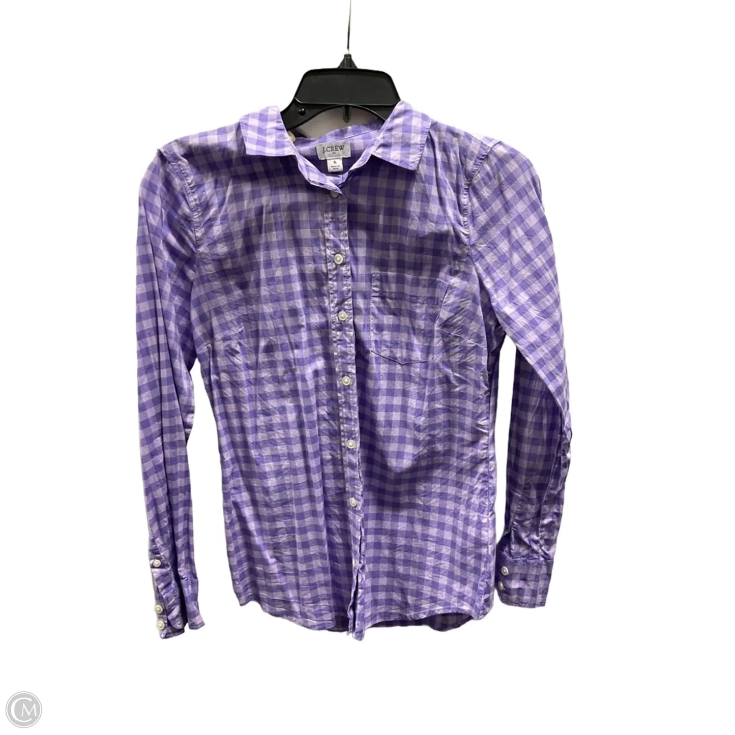 Blouse Long Sleeve By J. Crew In Purple, Size: S