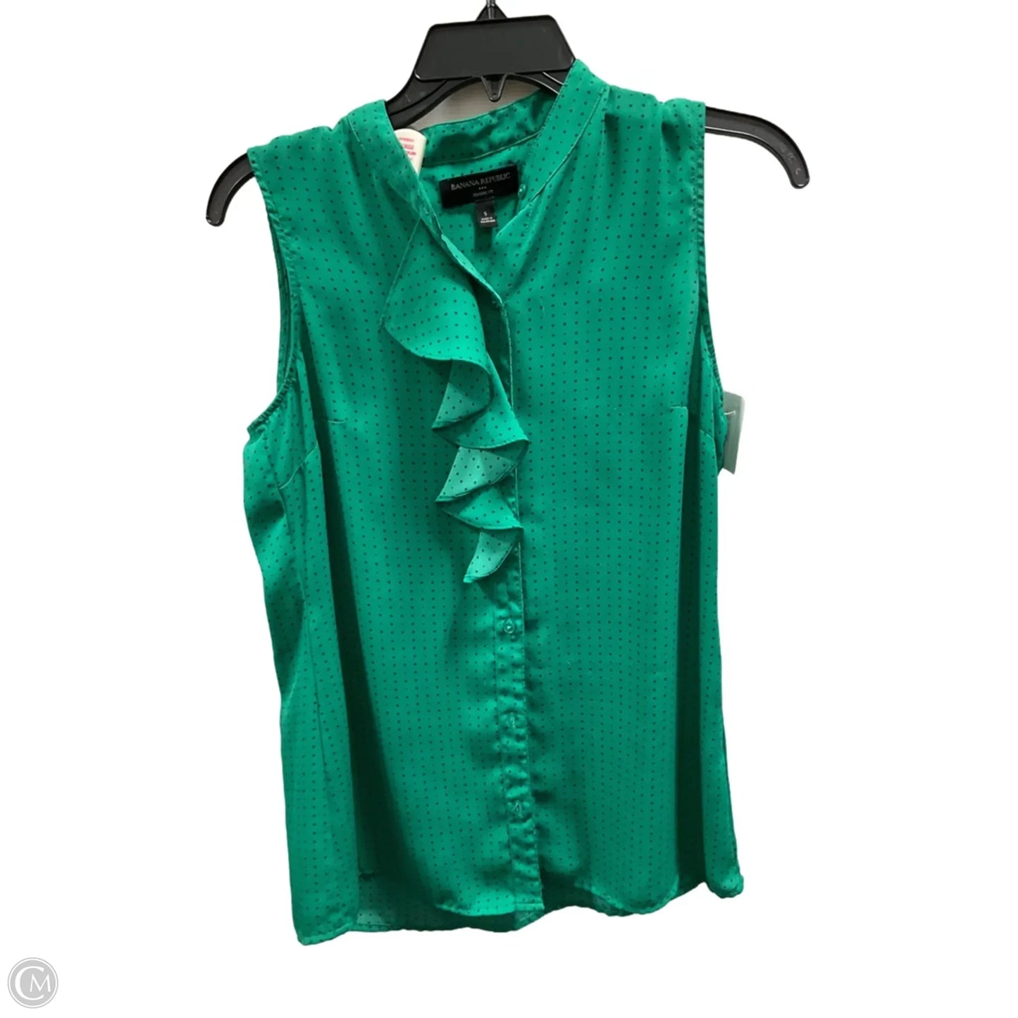 Top Sleeveless By Banana Republic In Green, Size: S