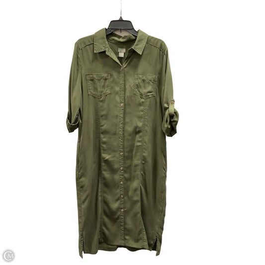 Dress Casual Maxi By Chicos In Green, Size: Xl