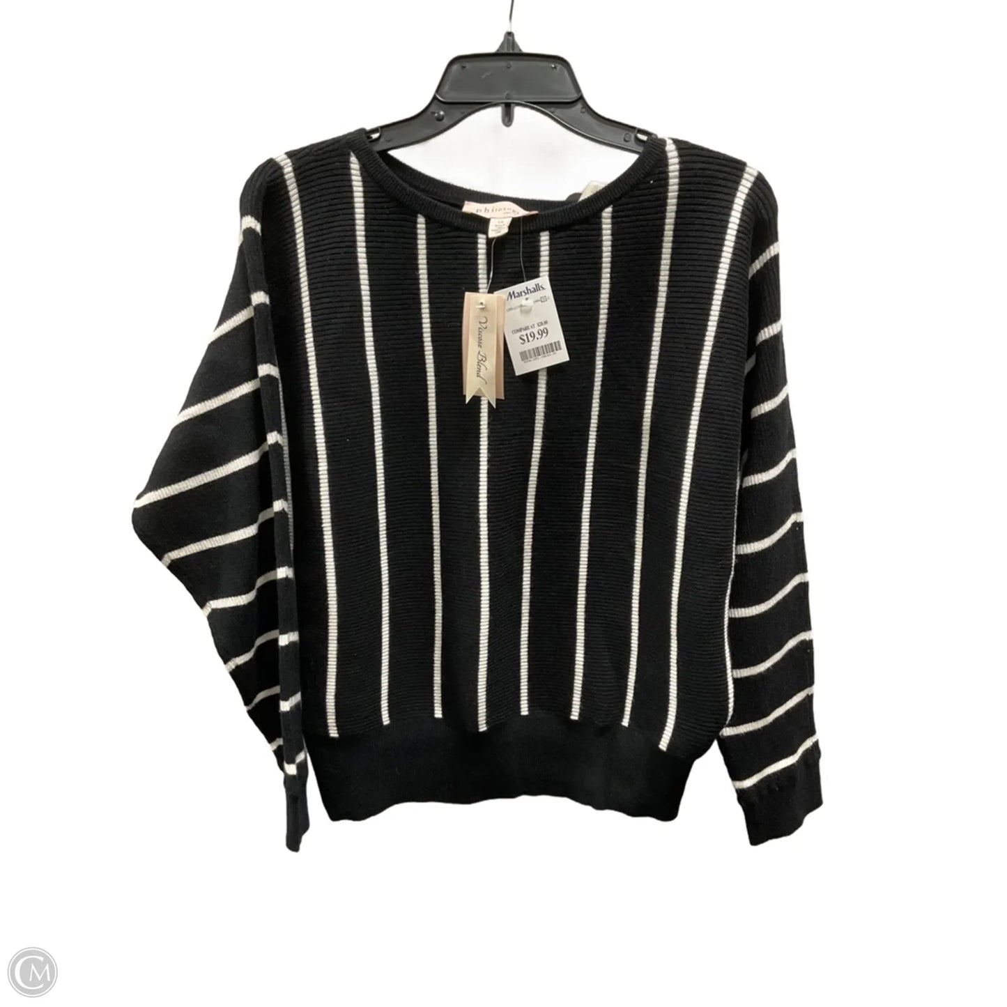Top Long Sleeve By Philosophy In Black, Size: L