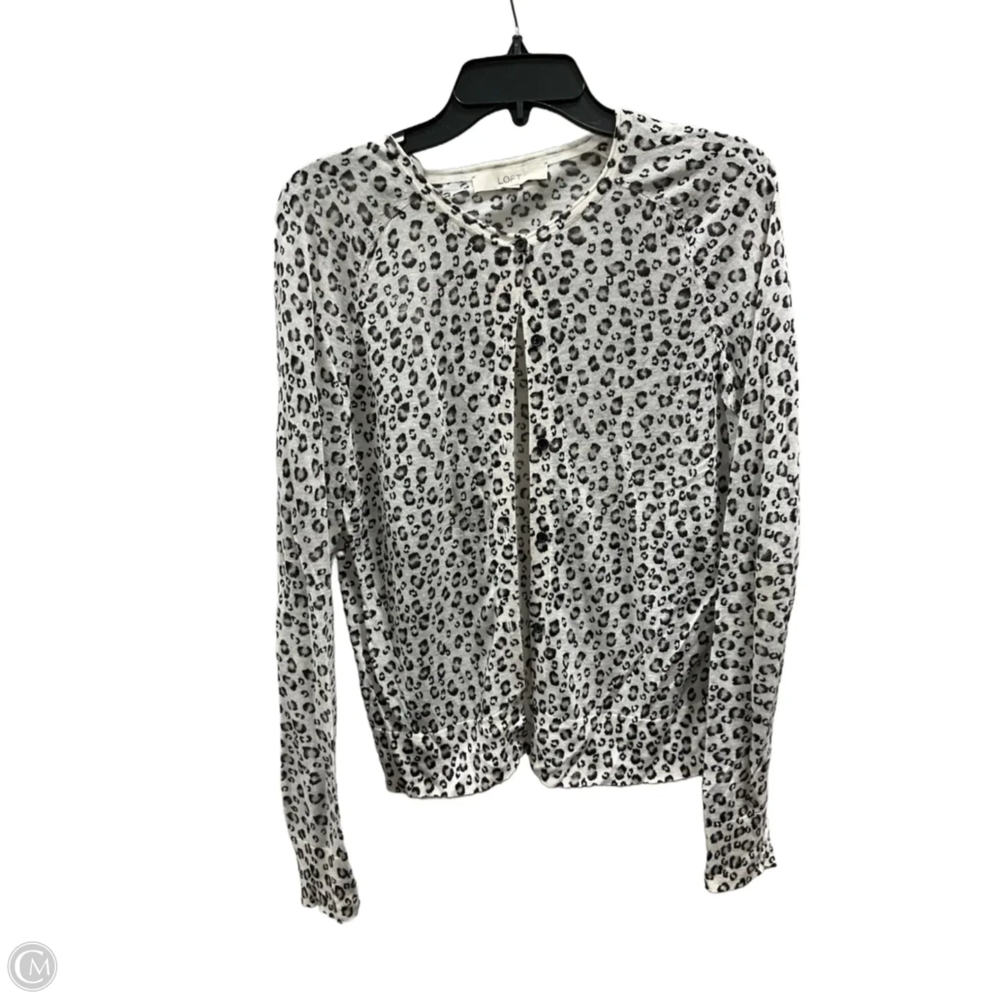 Cardigan By Loft In Animal Print, Size: L