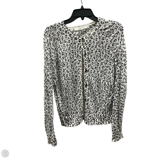 Cardigan By Loft In Animal Print, Size: L