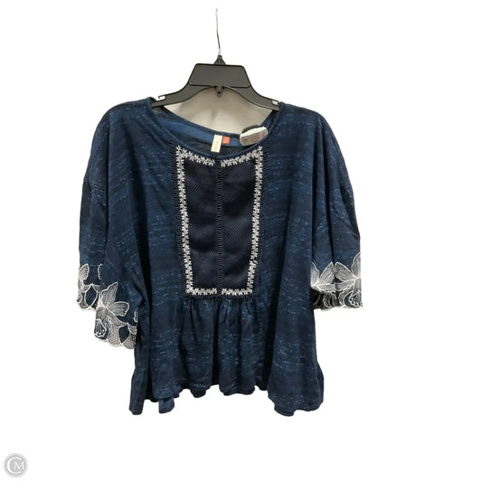 Top Short Sleeve By Pilcro In Blue, Size: Xl