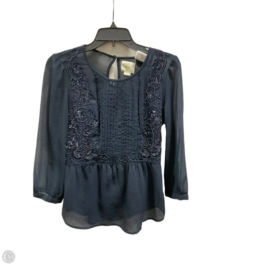 Top Long Sleeve By Maeve In Navy, Size: S