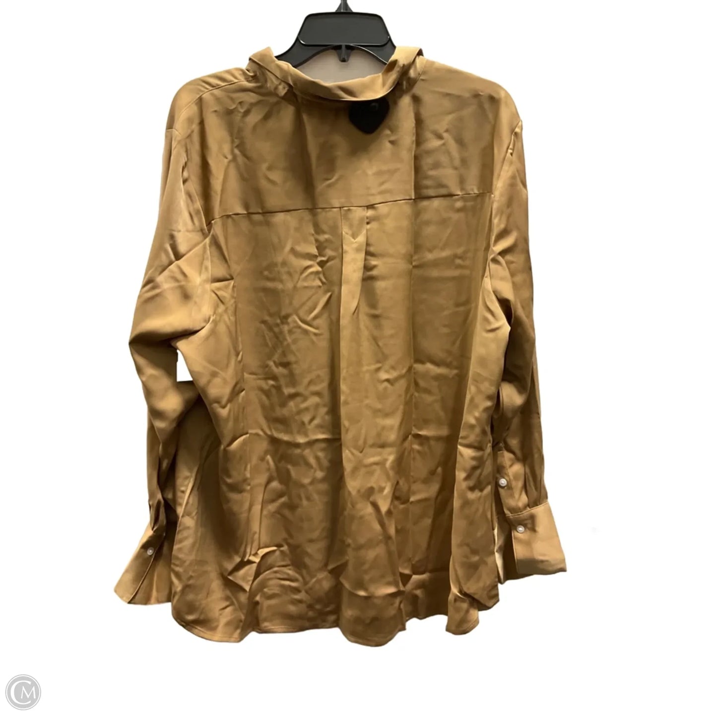 Blouse Long Sleeve By Banana Republic In Tan, Size: Xxl
