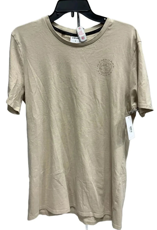 Athletic Top Short Sleeve By Gym Shark In Tan, Size: L