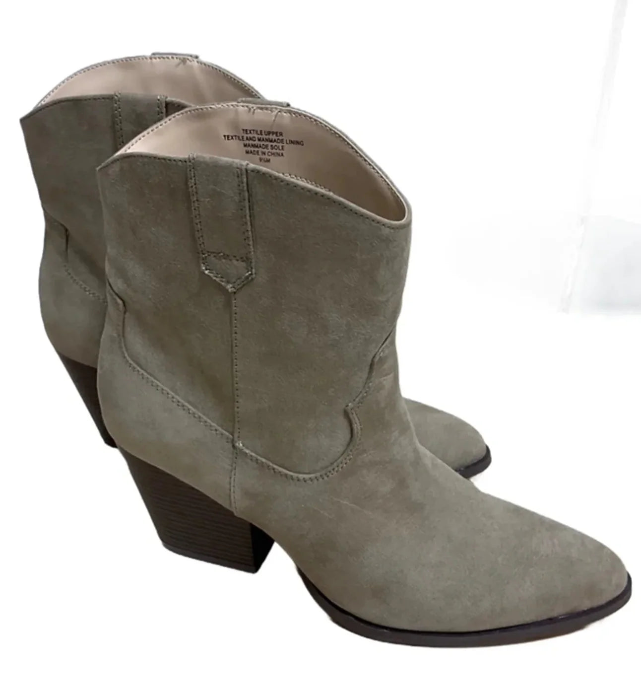 Boots Ankle Heels By Loft In Taupe, Size: 9.5