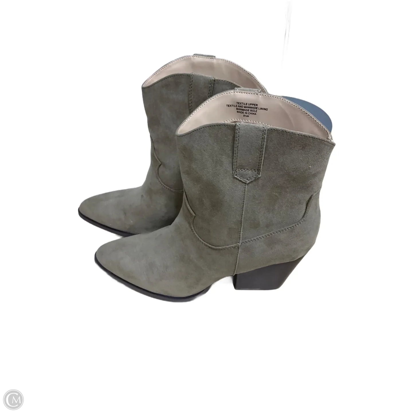 Boots Ankle Heels By Loft In Taupe, Size: 9.5