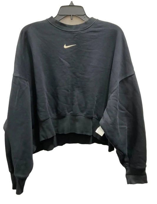Sweatshirt Crewneck By Nike Apparel In Black, Size: M