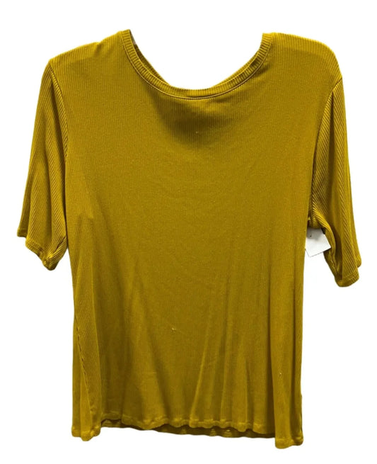 Top Short Sleeve By Nine West In Yellow, Size: Xl