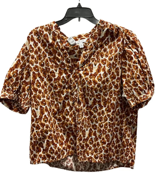 Top Short Sleeve By Nine West In Orange, Size: Xl