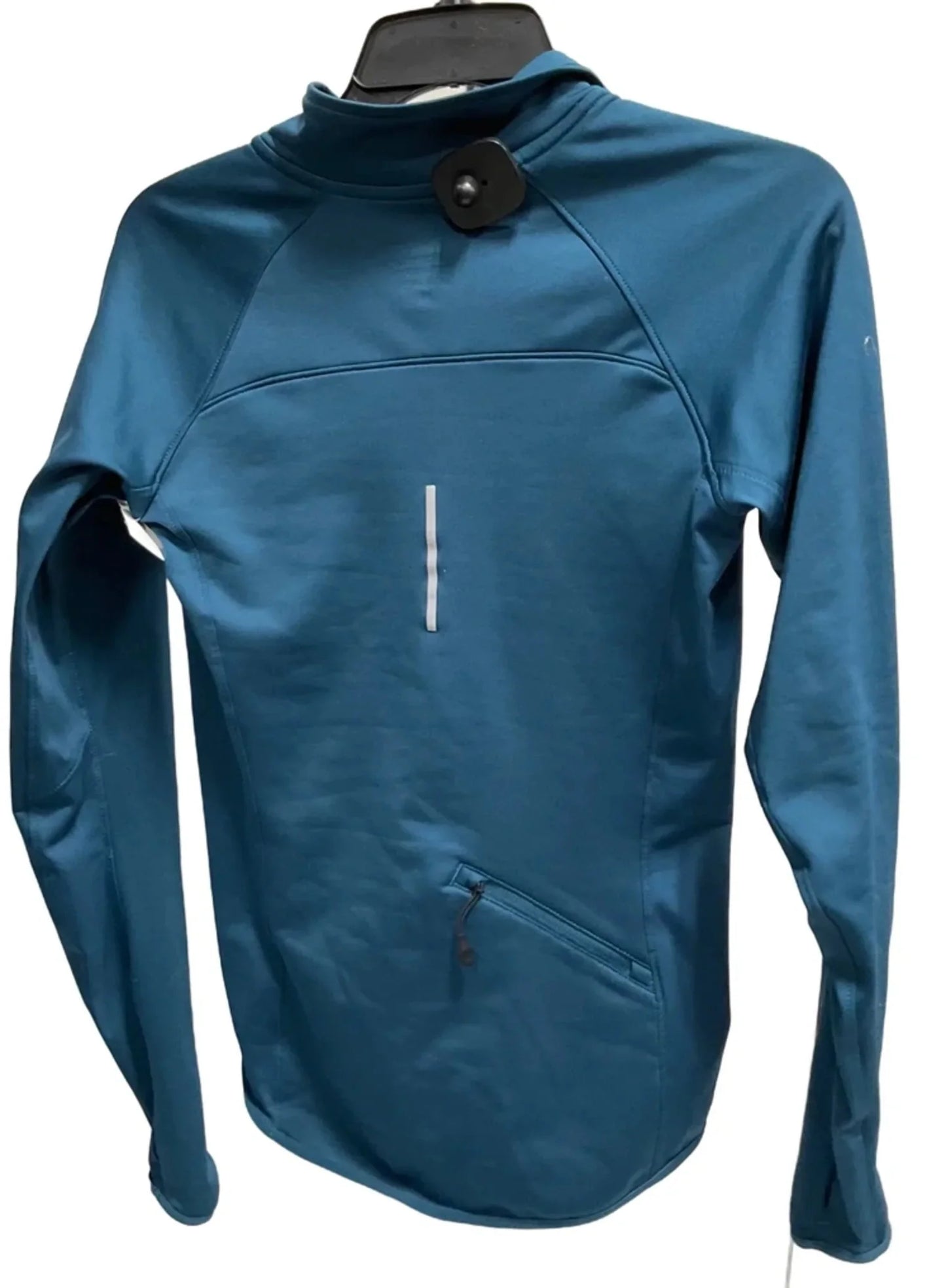 Athletic Top Long Sleeve Collar By Nike In Blue, Size: Xs