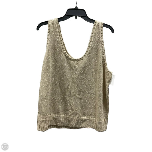 Top Sleeveless By Loft In Tan, Size: Xl