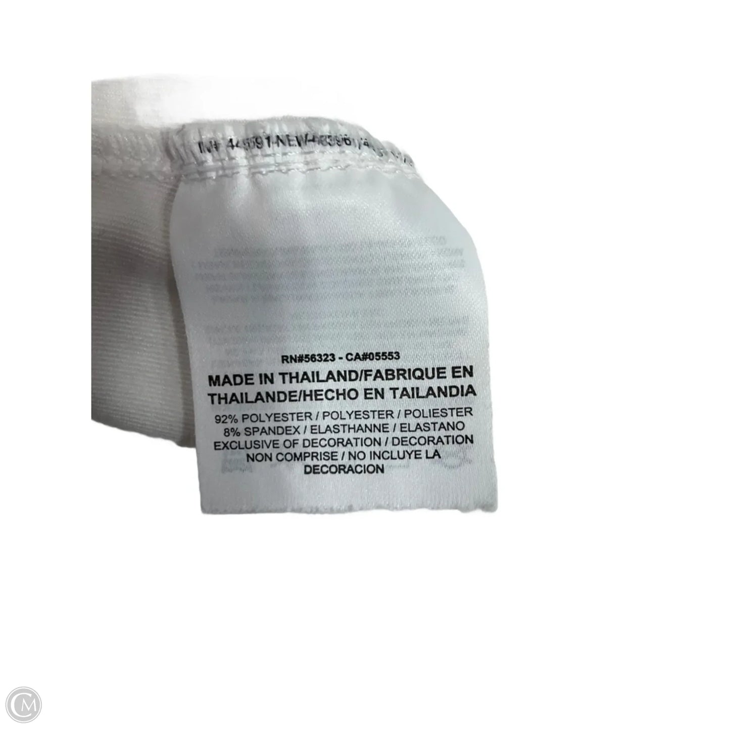 Athletic Top Long Sleeve Collar By Nike In White, Size: S