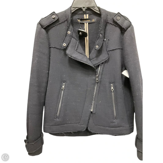 Jacket Moto By Zara Basic In Black, Size: Xl