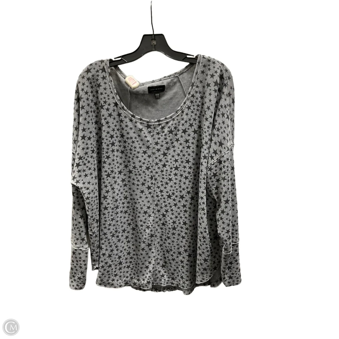 Top Long Sleeve By Lucky Brand In Grey, Size: 2x