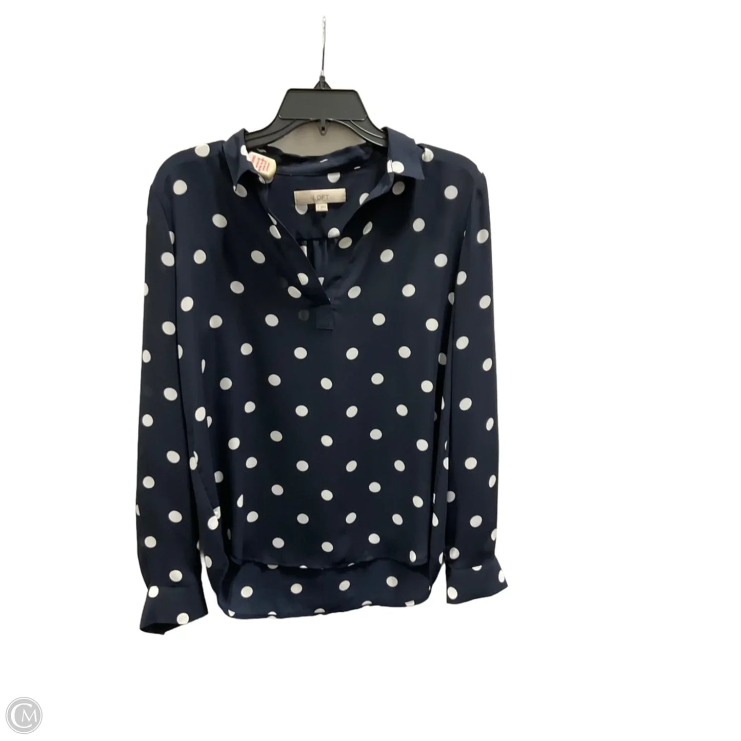 Top Long Sleeve By Loft In Navy, Size: S