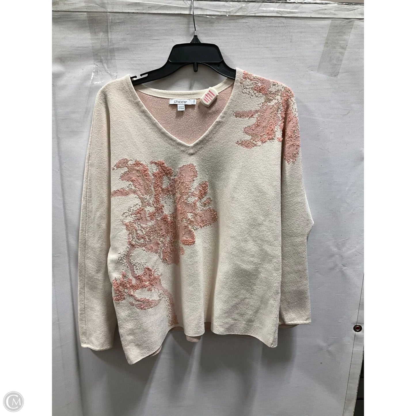 Top Long Sleeve By Chicos In Pink, Size: L