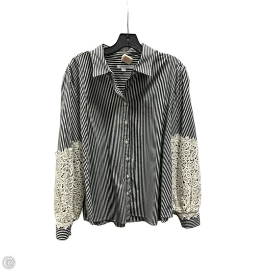 Top Long Sleeve By Chicos In Grey, Size: 1x