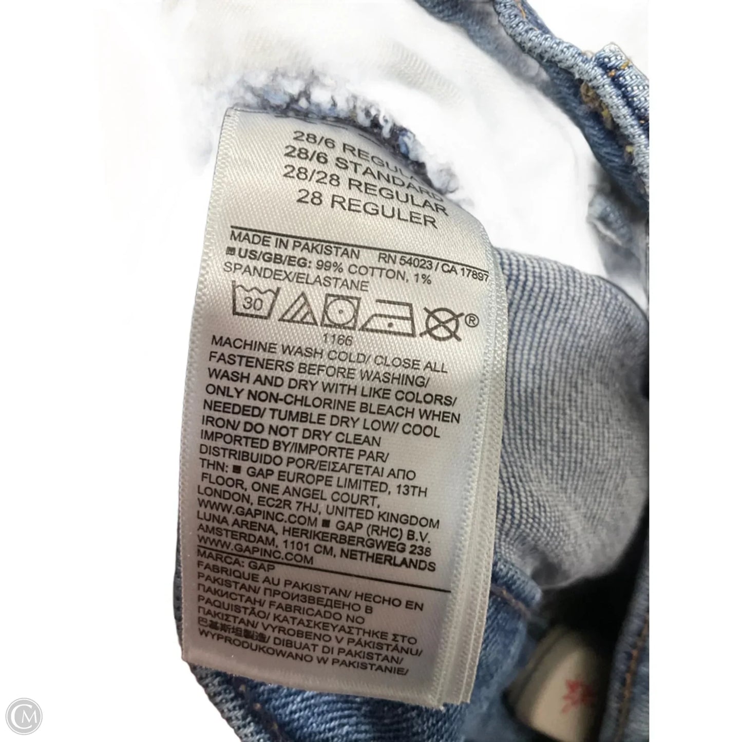 Jeans Wide Leg By Gap In Blue, Size: 6