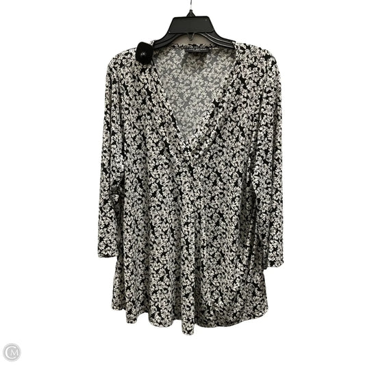 Top Long Sleeve By Lane Bryant In Black, Size: 1x