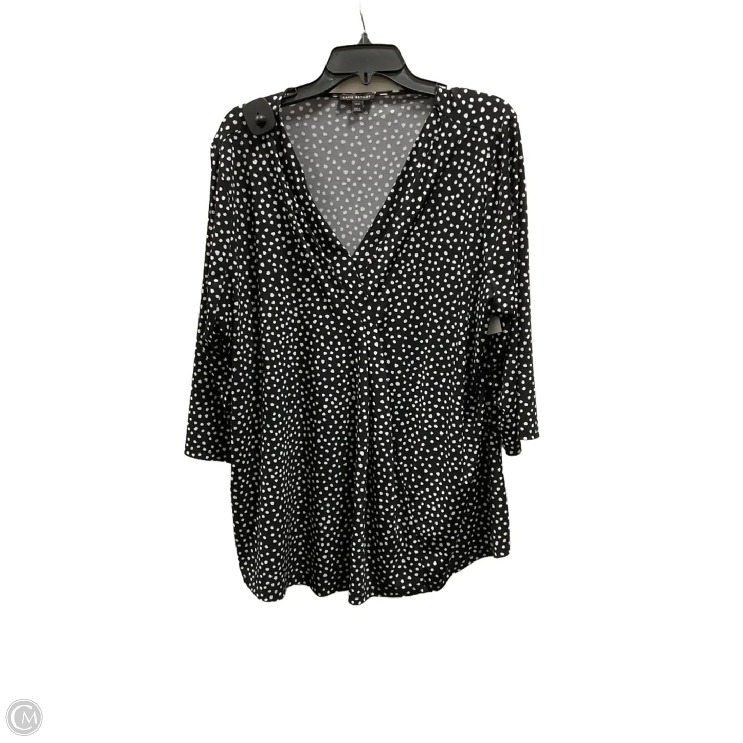 Top 3/4 Sleeve By Lane Bryant In Black, Size: 1x