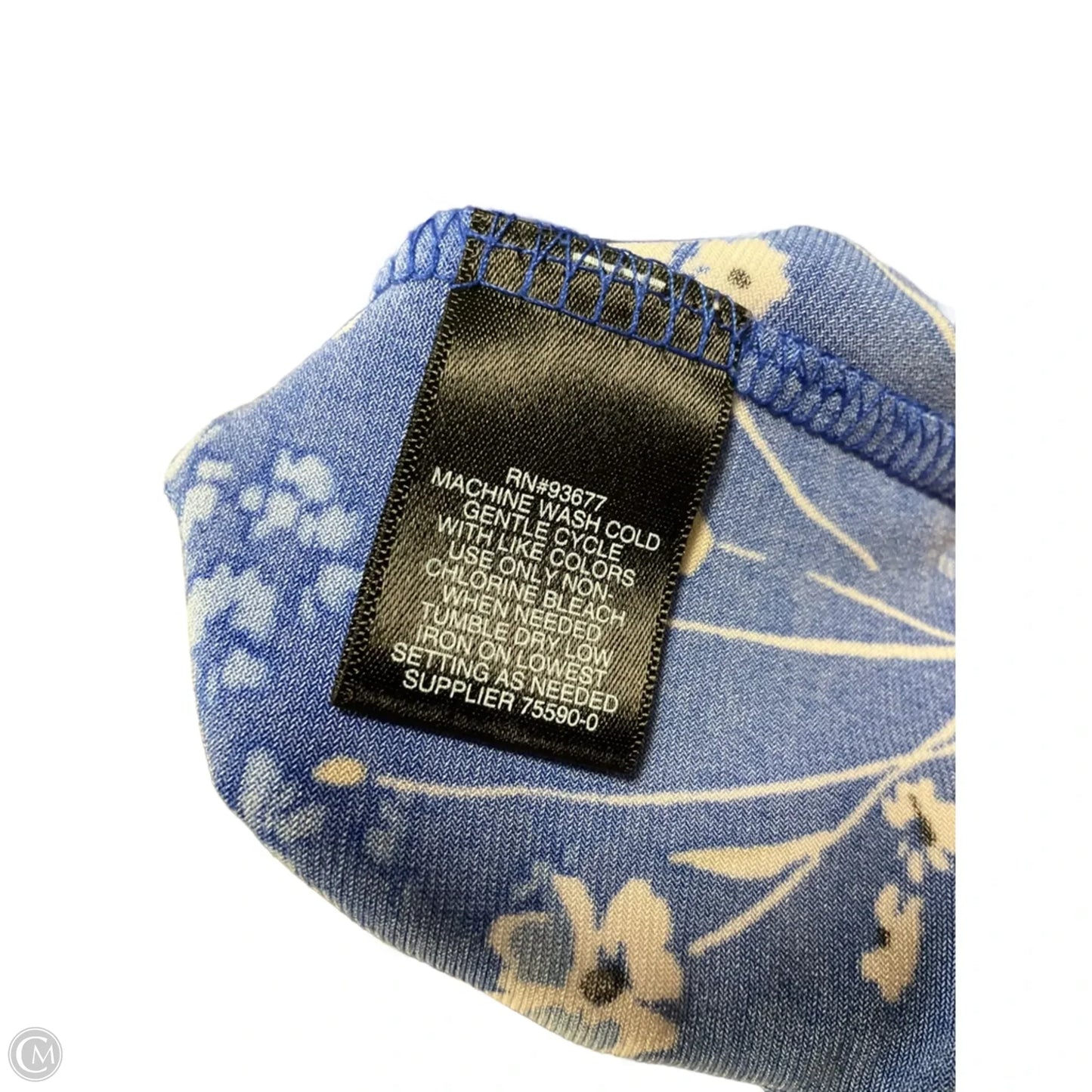 Top Long Sleeve By Liz Claiborne In Blue, Size: 1x