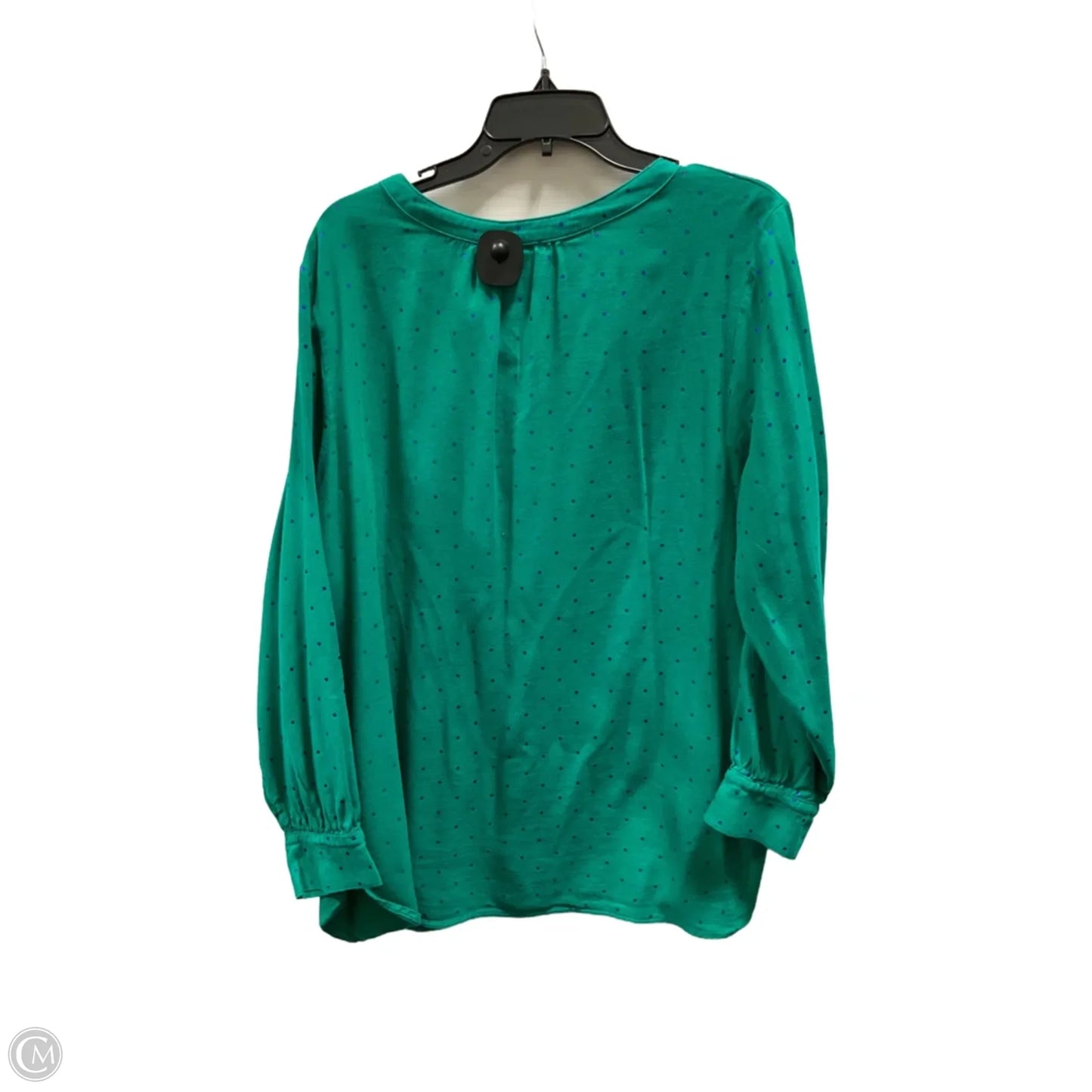 Top Long Sleeve By Talbots In Green, Size: 2x