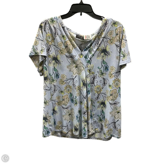 Top Short Sleeve By Lane Bryant In Blue, Size: 1x