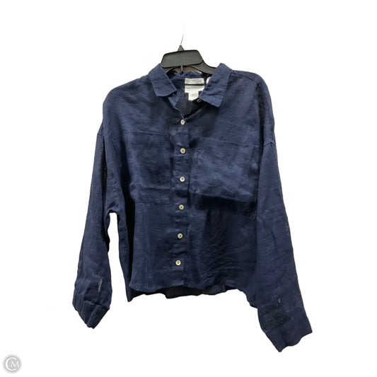 Top Long Sleeve By Cynthia Rowley In Blue, Size: L