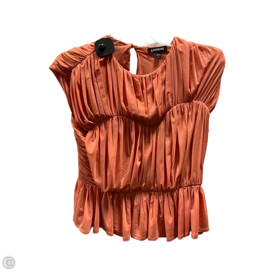 Top Short Sleeve By Express In Orange, Size: M