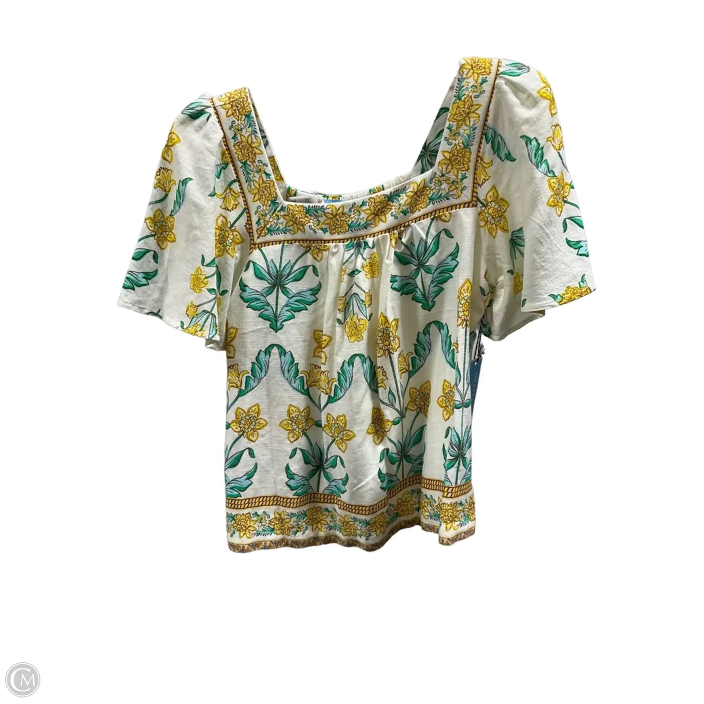 Top Short Sleeve By Draper James In Yellow, Size: S