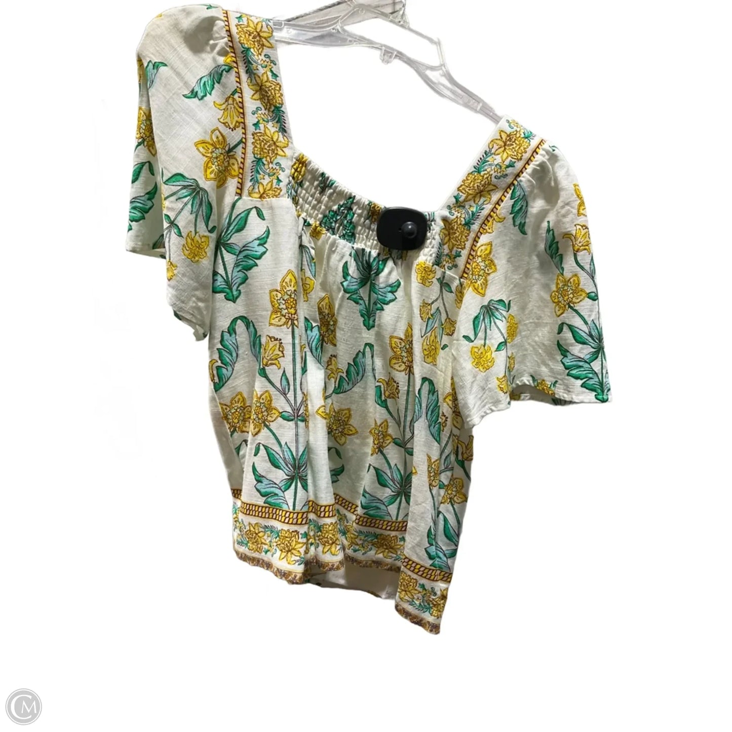 Top Short Sleeve By Draper James In Yellow, Size: S