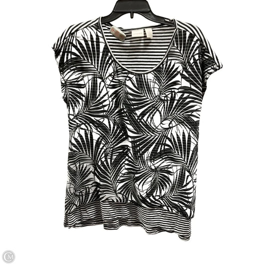 Top Short Sleeve By Chicos In Black, Size: L