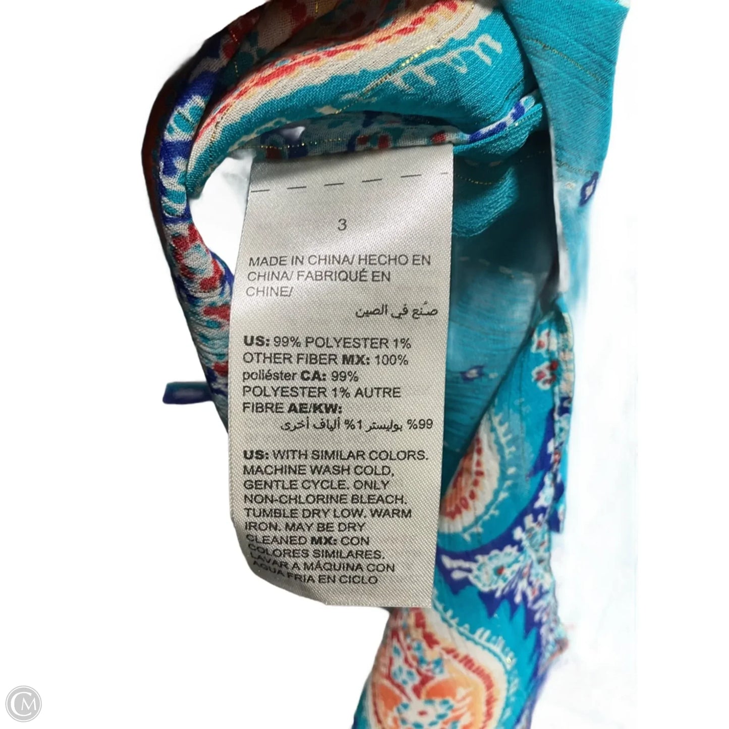 Top Long Sleeve By Chicos In Blue, Size: Xl