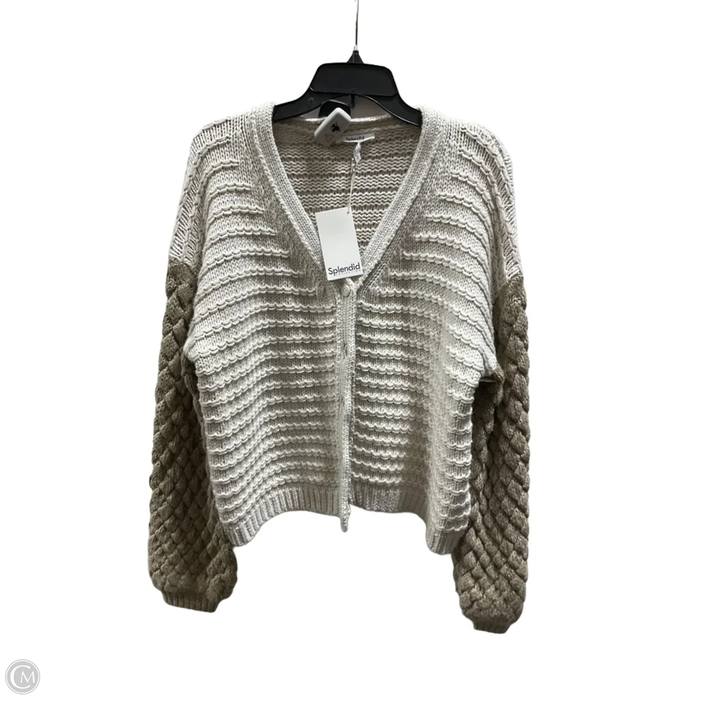 Sweater Cardigan By Splendid In Cream, Size: S