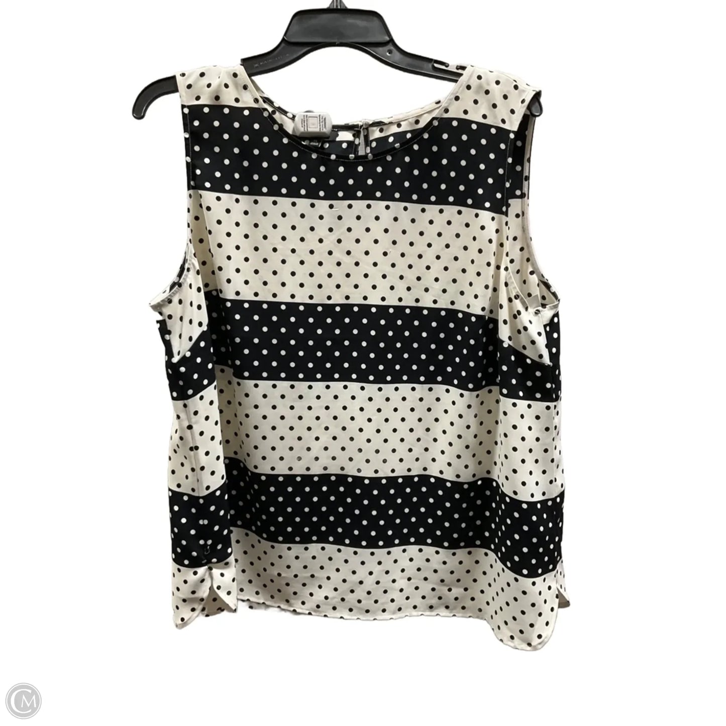 Top Sleeveless By Talbots In Polkadot Pattern, Size: Xl