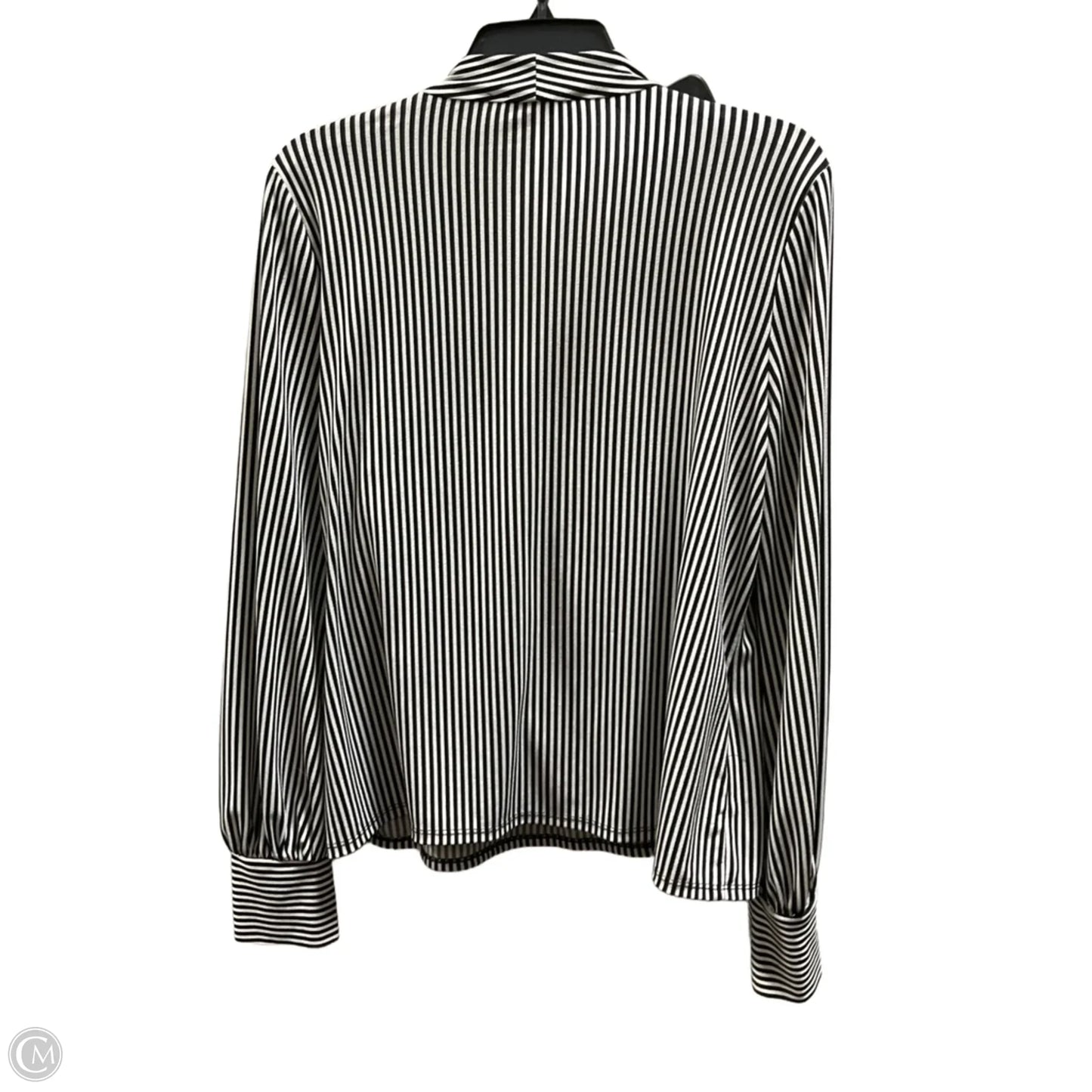 Top Long Sleeve By Adrianna Papell In Black, Size: L