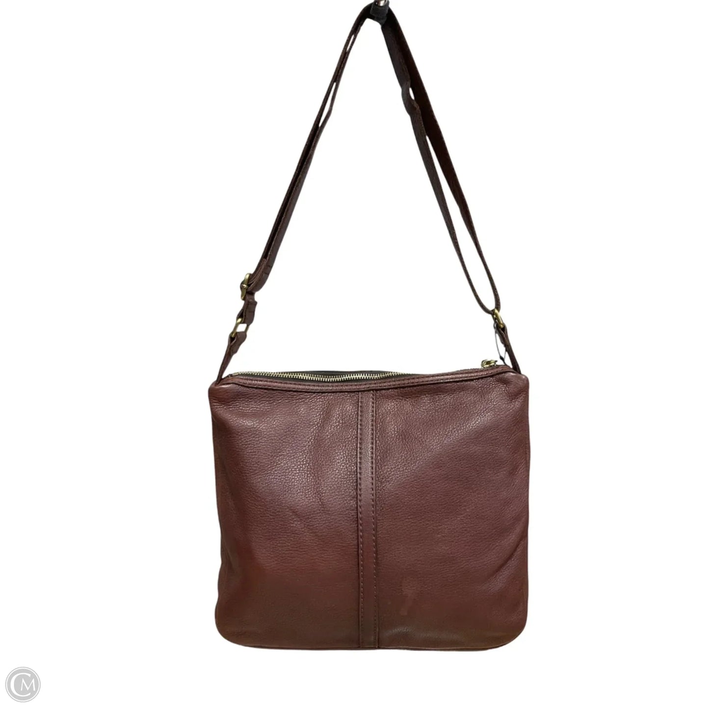 Crossbody Leather By Fossil, Size: Medium