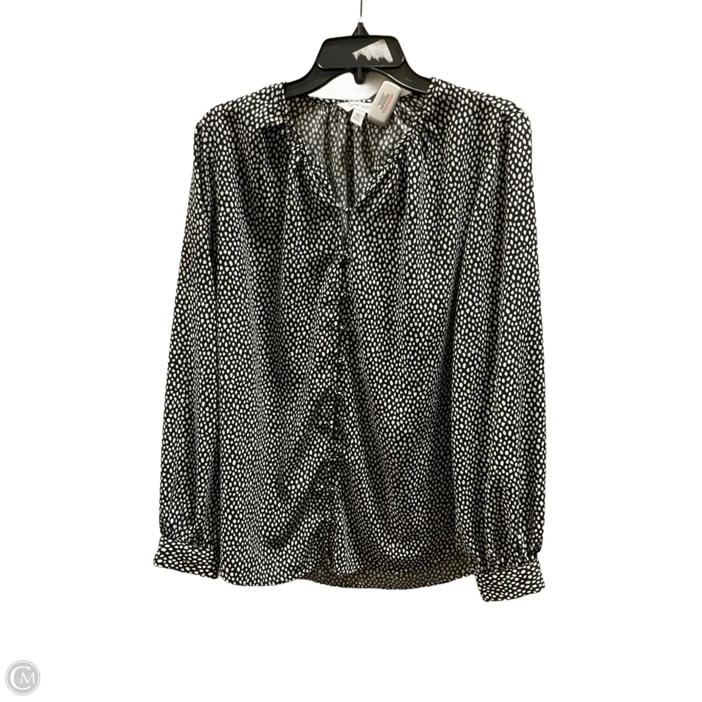 Top Long Sleeve By Nine West In Black, Size: Xl