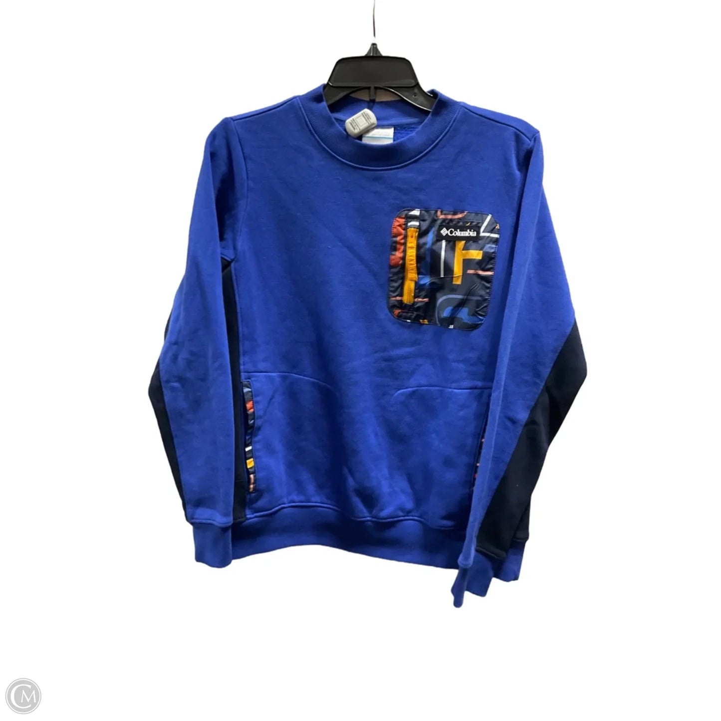 Athletic Top Long Sleeve Crewneck By Columbia In Blue, Size: L