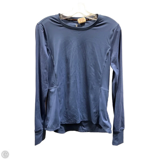 Athletic Top Long Sleeve Crewneck By Spyder In Blue, Size: M
