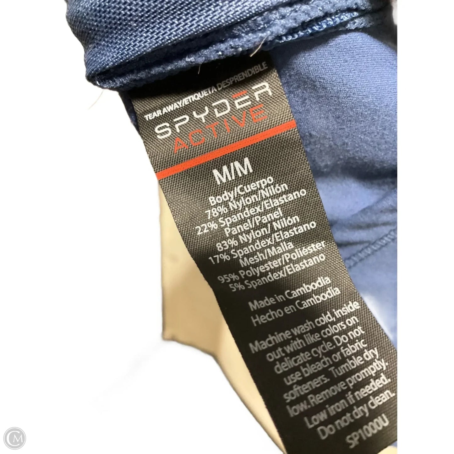 Athletic Top Long Sleeve Crewneck By Spyder In Blue, Size: M