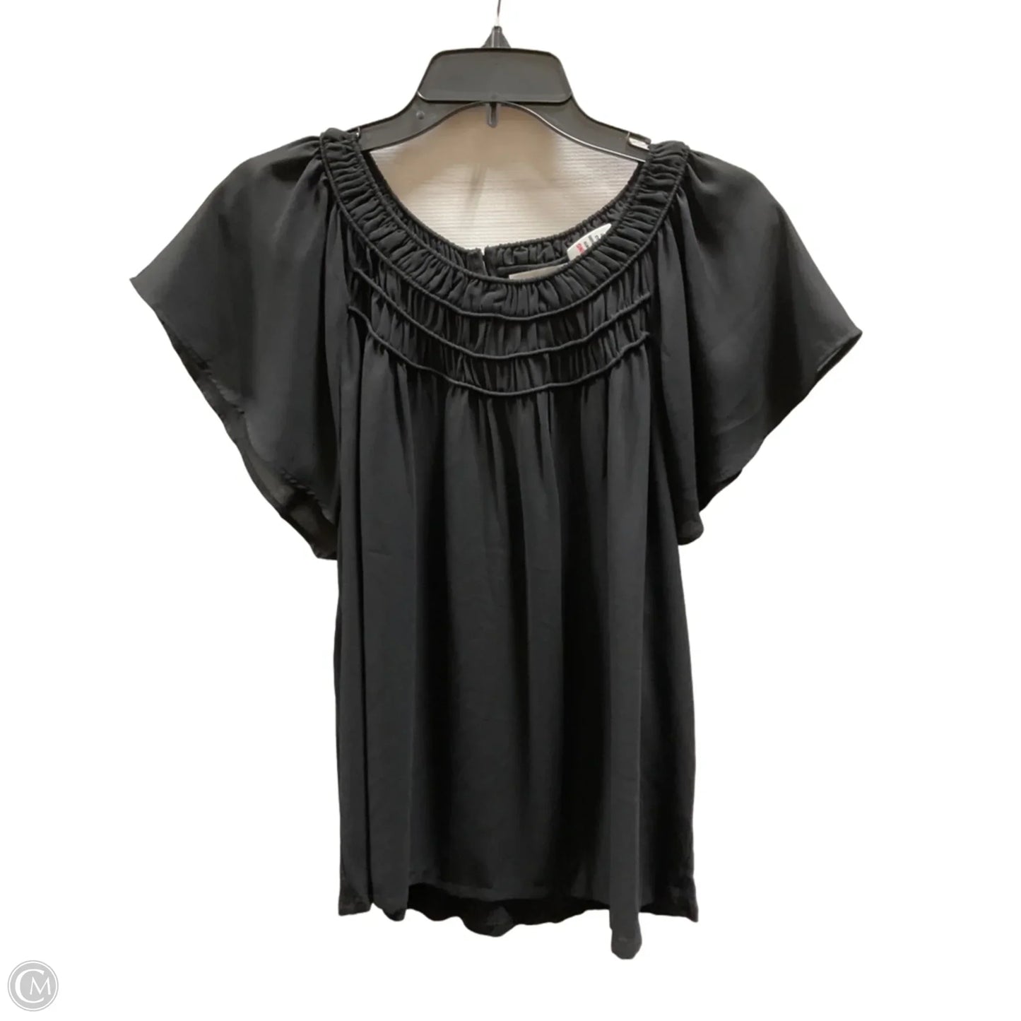 Top Short Sleeve By Loft In Black, Size: Xl
