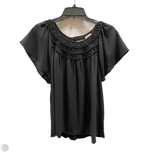 Top Short Sleeve By Loft In Black, Size: Xl