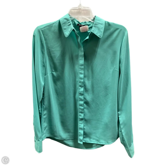 Blouse Long Sleeve By Express In Blue, Size: S