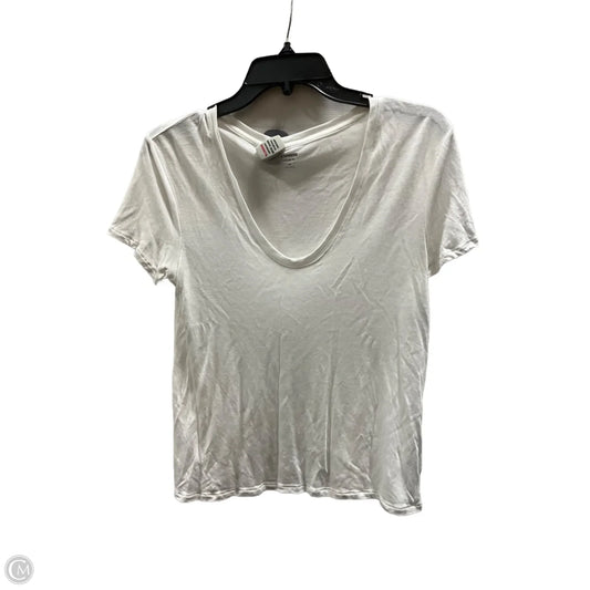 Top Short Sleeve Basic By Express In White, Size: Xs
